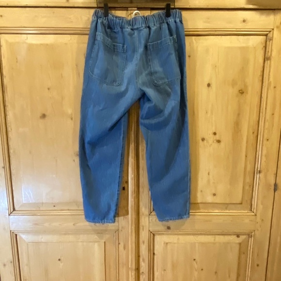 J. CREW Cropped Straight Leg Denim Drawstring Pants Size 28 - Picture 8 of 10